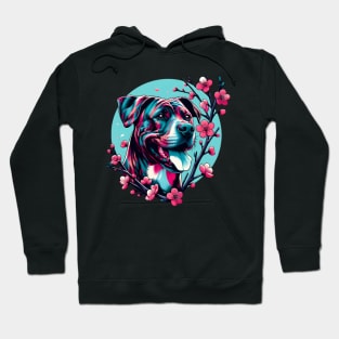 Treeing Tennessee Brindle Blossoms in Spring's Embrace Hoodie